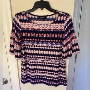 Karen Kane Tie Dye Ruffle Sleeve Top, XS